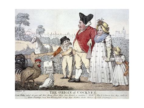 Giclee Print: The Origin of Cockney,' London, C1800 by Isaac Cruikshank: 24x18in