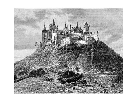 Giclee Print: Burg Hohenzollern, South of Stuttgart, Germany, 19th Century by Taylor: 24x18in