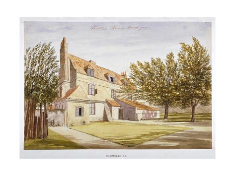 Giclee Print: View of a Public House, Brook Green, Hammersmith, London, C1820 by John Claude Nattes: 24x18in