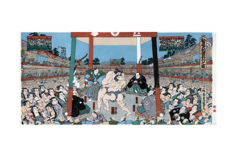 Giclee Print: Sumo Wrestling, Japan: 24x16in