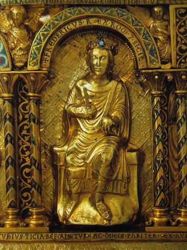 Giclee Print: The Shrine of Charlemagne, Detail: Frederick II, Holy Roman Emperor, 1215: 24x18in