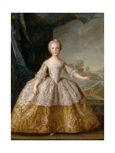 Giclee Print: Princess Isabella of Parma (1741-176) as Child by Jean-Marc Nattier: 24x18in