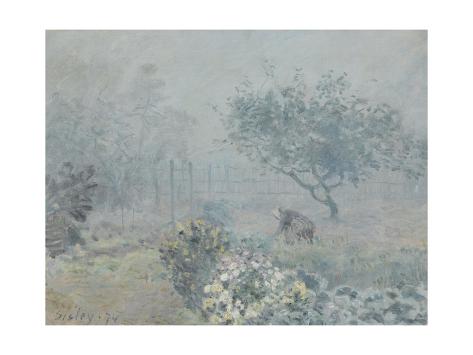 Giclee Print: Fog, Voisins, 1874 by Alfred Sisley: 24x18in