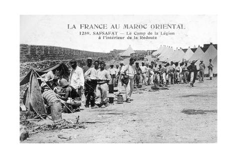 Giclee Print: French Foreign Legion in Safsafat, Eastern Morocco, 20th Century: 18x12in