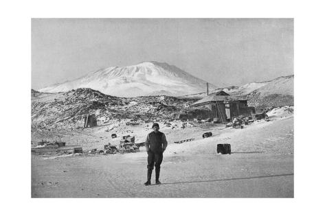 Giclee Print: Irish Explorer Ernest Shackleton at the Cape Royds Base Camp, Antarctica, 1908: 18x12in