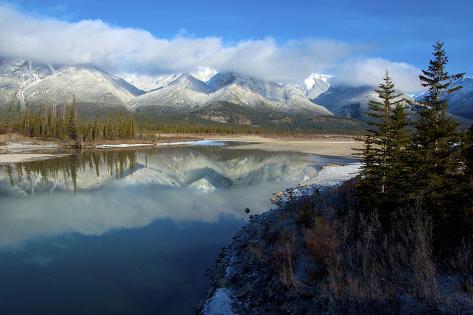 Photographic Print: Athabasca River, Jasper National Park, Alberta, Canada by Richard Wright: 24x16in