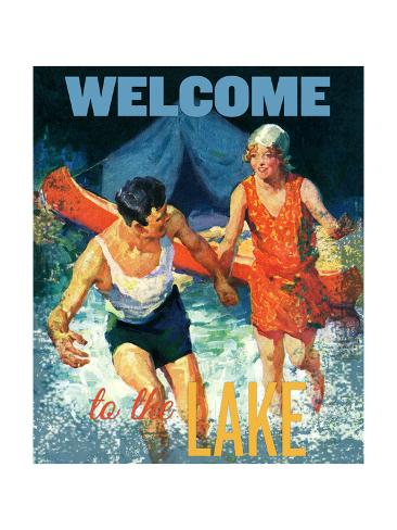 Giclee Print: Welcome to the Lake: 24x18in