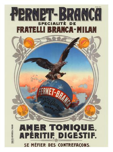 Giclee Print: Fernet Branca Art Print: 24x18in