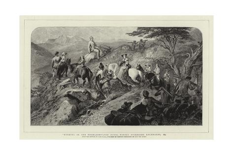 Giclee Print: Morning in the Highlands, the Royal Family Ascending Lochnagar, 1853 by Carl Haag: 24x16in