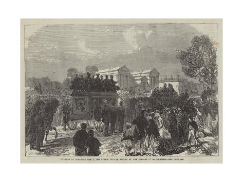 Giclee Print: Funeral of the Sergeant Brett, the Police Officer Killed by the Fenians at Manchester by Charles Robinson: 24x18in