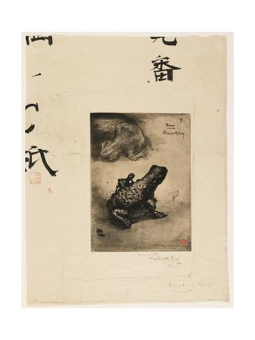 Giclee Print: Bronze Frog Inkwell, 1883 by Felix Hilaire Buhot: 24x18in