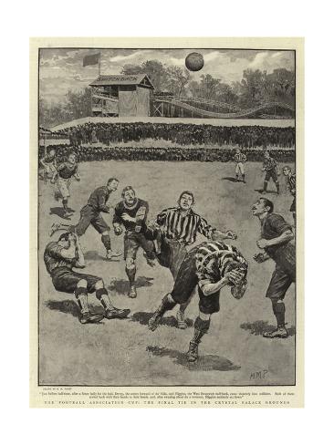 Giclee Print: The Football Association Cup, the Final Tie in the Crystal Palace Grounds by Henry Marriott Paget: 24x18in