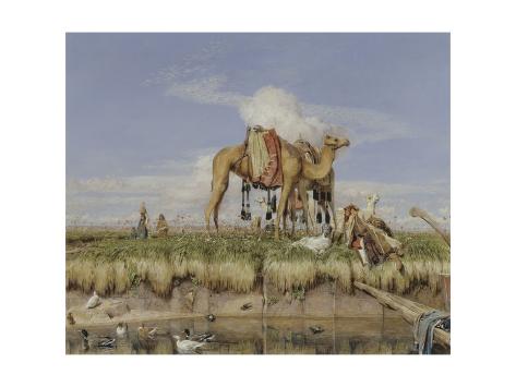 Giclee Print: On the Banks of the Nile, Upper Egypt, 1876 by John Frederick Lewis: 24x18in