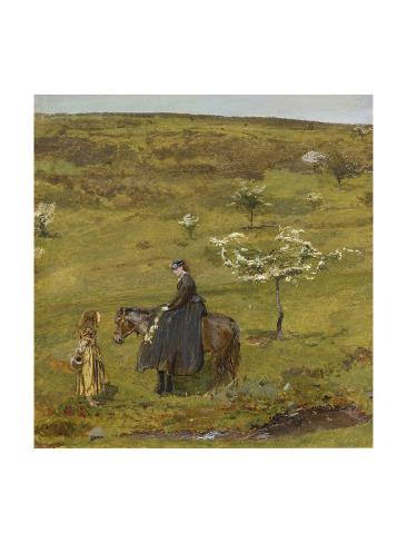 Giclee Print: May on the Hill by John William North: 24x18in