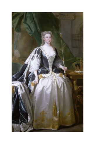 Giclee Print: Queen Caroline, Born Caroline of Ansbach (1683-1737) by John Vanderbank: 24x16in