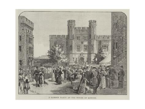 Giclee Print: A Garden Party at the Tower of London by Melton Prior: 24x18in