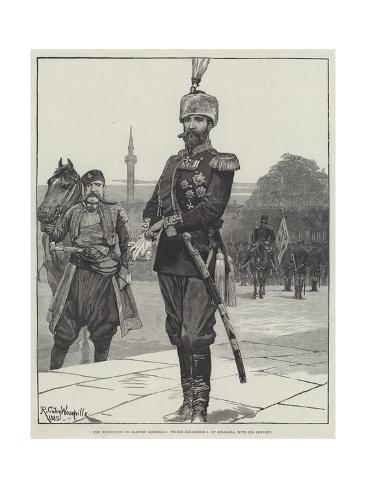 Giclee Print: The Revolution in Eastern Roumelia, Prince Alexander I of Bulgaria, with His Servant by Richard Caton Woodville II: 24x18in