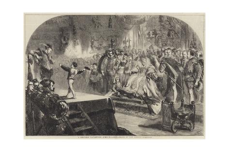 Giclee Print: A Christmas Play before Queen Elizabeth by Sir John Gilbert: 24x16in