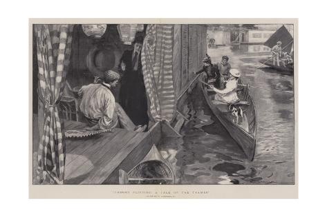Giclee Print: Caught Flirting, a Tale of the Thames by William Hatherell: 24x16in