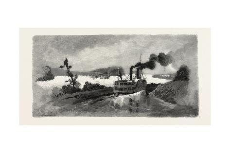 Giclee Print: Long Sault Rapids, from the Canal, Eastern Ontario, Canada, Nineteenth Century: 24x16in