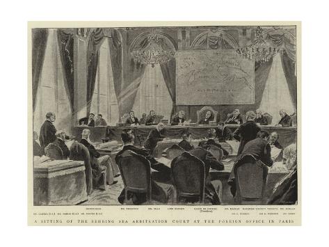 Giclee Print: A Sitting of the Behring Sea Arbitration Court at the Foreign Office in Paris: 24x18in