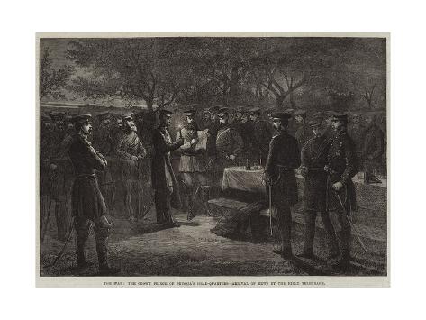 Giclee Print: The War, the Crown Prince of Prussia's Head-Quarters, Arrival of News by the Field Telegraph: 24x18in