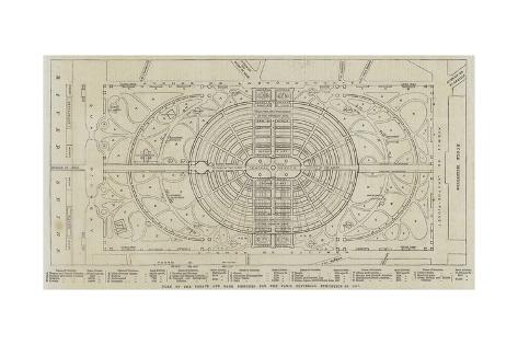 Giclee Print: Plan of the Palace and Park Designed for the Paris Universal Exhibition of 1867: 24x16in