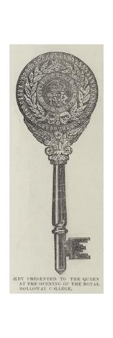 Giclee Print: Key Presented to the Queen at the Opening of the Royal Holloway College: 42x14in