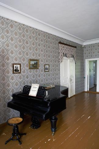 Giclee Print: Nikolai Rimsky-Korsakov's (1844-1908) Piano in Composer's House in Ljubensk, Near Pskov, Russia: 24x16in