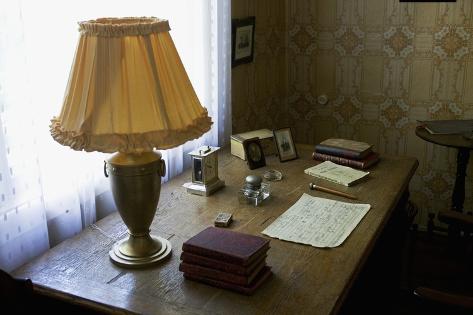 Giclee Print: Nikolai Rimsky-Korsakov's (1844-1908) Desk in Composer's House in Ljubensk, Near Pskov, Russia: 24x16in