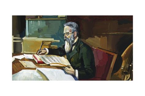 Giclee Print: Nikolai Andreyevich Rimsky-Korsakov (Tikhvin, 1844 - Lubensk, 1908), Russian Composer: 24x16in