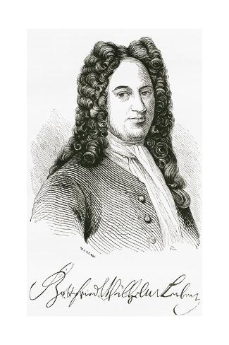 Giclee Print: Gottfried Wilhelm Von Leibniz: 24x16in