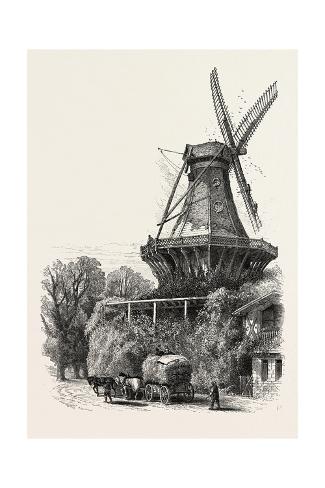 Giclee Print: The Windmill, Potsdam, Germany, 19th Century: 24x16in