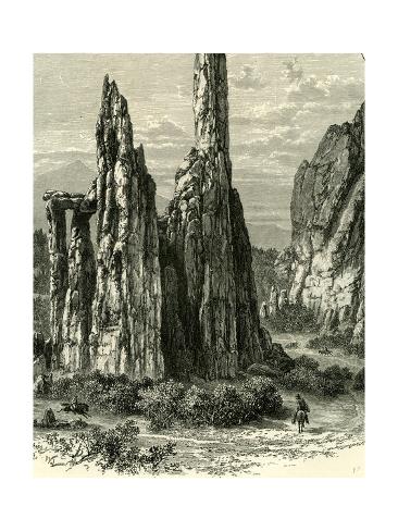 Giclee Print: The Cathedral Spires in the Garden of the Gods, USA, 1891: 24x18in