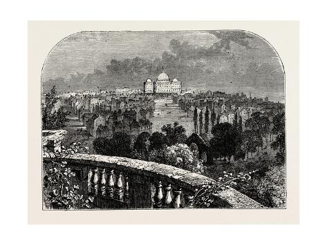 Giclee Print: View of Washington from the President's House, USA, 1870S: 24x18in