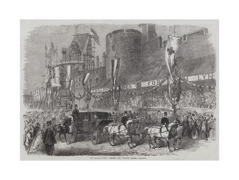 Giclee Print: The Royal Party Passing the Curfew Tower, Windsor: 24x18in