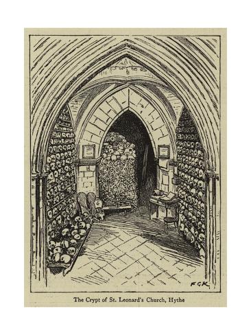 Giclee Print: The Crypt of St Leonard's Church, Hythe: 24x18in