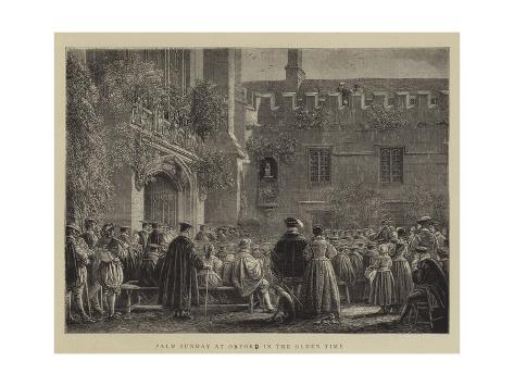 Giclee Print: Palm Sunday at Oxford in the Olden Time: 24x18in