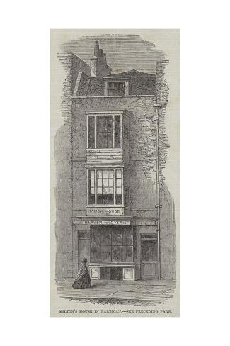 Giclee Print: Milton's House in Barbican: 24x16in