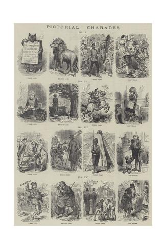 Giclee Print: Pictorial Charades: 24x16in