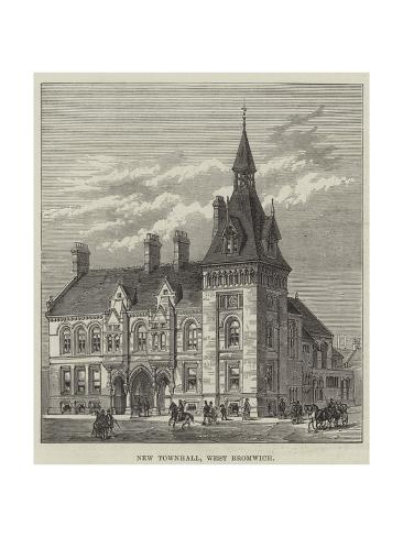 Giclee Print: New Townhall, West Bromwich: 24x18in