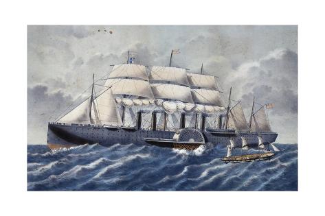 Giclee Print: British Steamer Great Eastern, 19th Century: 24x16in