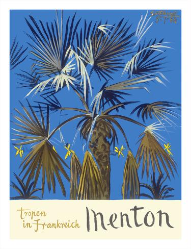 Giclee Print: Menton - Tropen in Frankreich (Tropics in France) - Palm Tree by Graham Sutherland: 26x20in