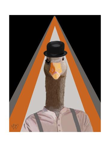 Art Print: Clockwork Orange Goose by Fab Funky: 24x18in