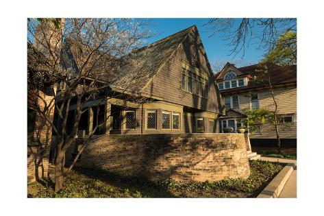 Photographic Print: Frank Lloyd Wright Home and Studio by Steve Gadomski: 24x16in