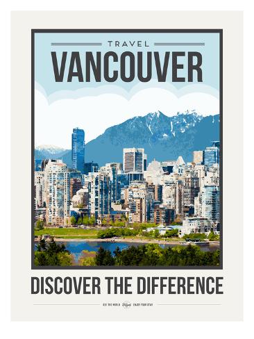 Art Print: Travel Poster Vancouver by Brooke Witt: 32x24in