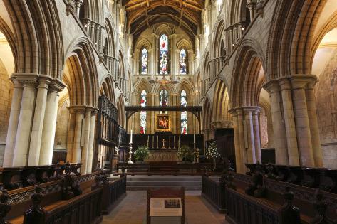 Photographic Print: Interior of Hexham Abbey, Northumberland, 2010 by Peter Thompson: 24x16in