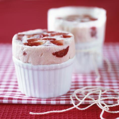 Photographic Print: Home-Made Strawberry Parfait in Two Moulds by Alena Hrbková : 16x16in