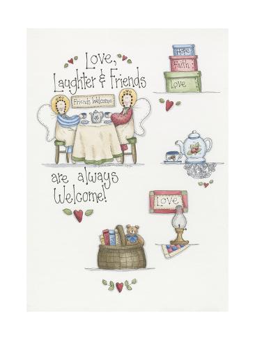 Giclee Print: Love Laughter Friends by Debbie McMaster: 24x18in