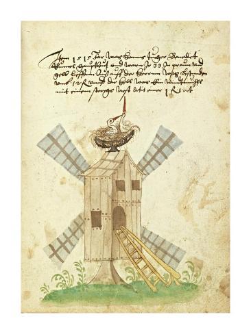 Art Print: Civic festival of the Nuremberg Schembartlauf - Windmill by German 16th Century: 8x6in